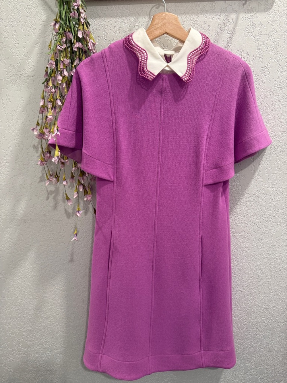 Lela Rose Lavender Dress with White Peter Pan Collar